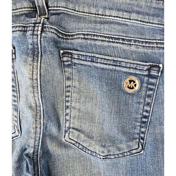 Michael Kors Floral Embossed Capri Jean Women 26 |Polished Comfort Everyday Glam - Picture 6 of 6